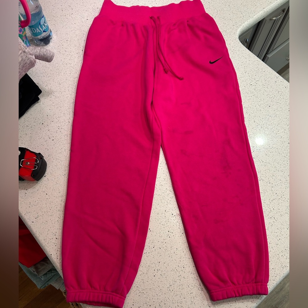 Nike Women's Hot Pink Fleece Joggers